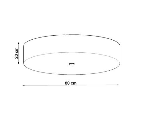 Plafonieră SKALA 80 negru + 6x bec LED E27 3000K Warm 7.5W 620lm