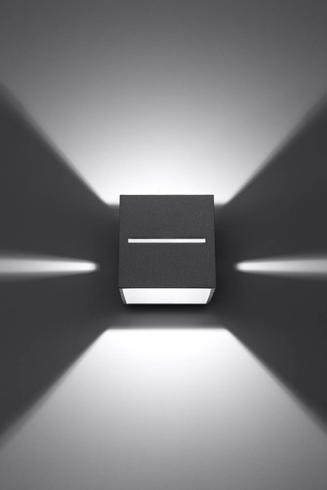 LOBO lampă de perete gri + 1x bec LED G9 4000K rece 4,5W 530lm