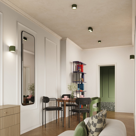 Plafonieră AURA 1 verde măslin Gx53