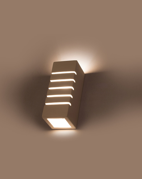 Aplică ceramică SAMIR alb + 1x bec LED E27 3000K cald 7.5W 620lm