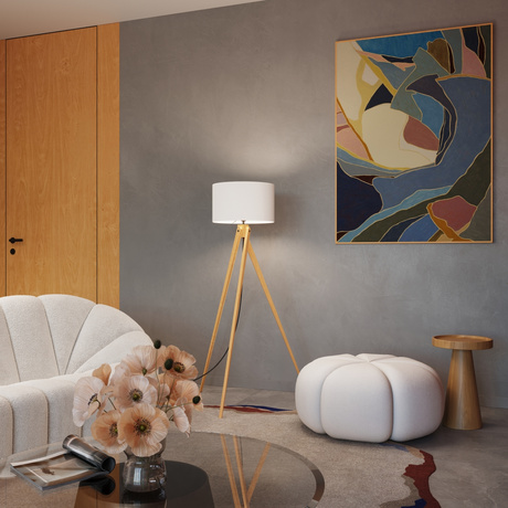 Lampă de podea NATT alb