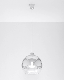 COSMO 25 lampă suspendată crom + 1x bec LED E27 3000K Warm 7,5W 620lm