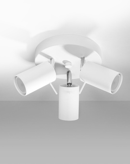 Plafonieră RING 3P alb + 3x bec LED GU-10 4000K rece 7W 630lm