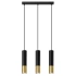 Lampă suspendată LOOPEZ 3L negru/golden