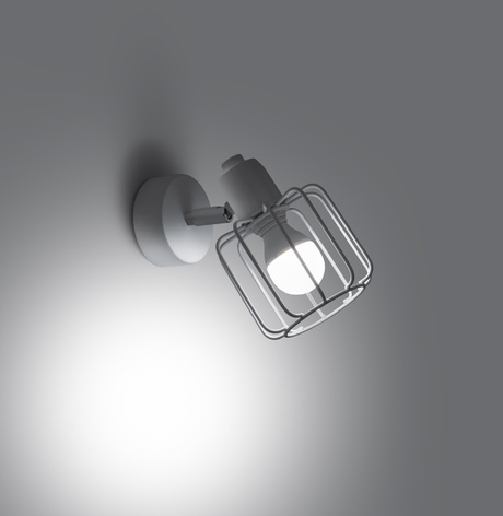 BELUCI 1 lampă de perete alb + 1x bec LED E14 3000K Warm 7.5W 620lm