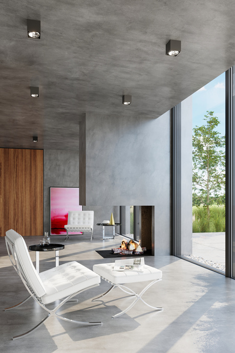 Plafonieră BLAKE negru + 1x bec LED GU10 AR111 4000K COLD 10W 850lm