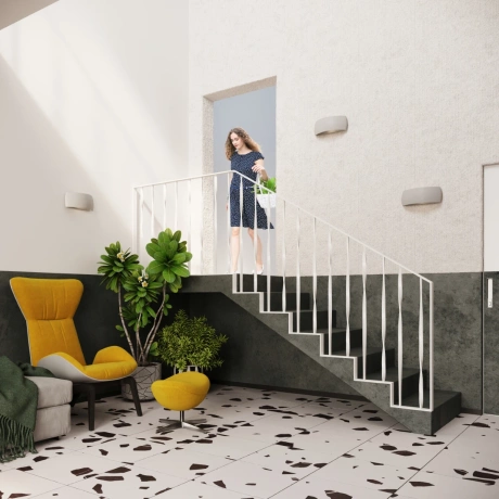 Lampă de perete ceramică PONTIUS gri