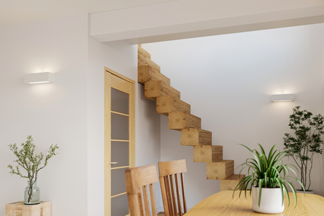 Aplică ceramică VEGA alb + 1x bec LED E27 3000K cald 7.5W 620lm