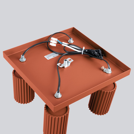 Plafonieră KARBON 4 roșu ocru