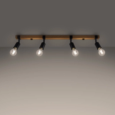 Plafonieră ZUCA 4 negru