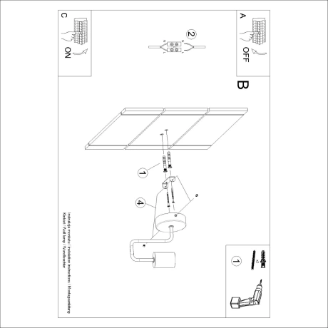 Lampă de perete TIMBO alb