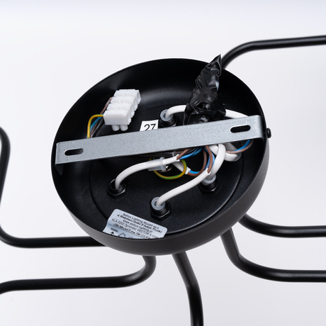 Candelabru VECTOR 6 negru + 6X bec LED E27 3000K 7W 760lm