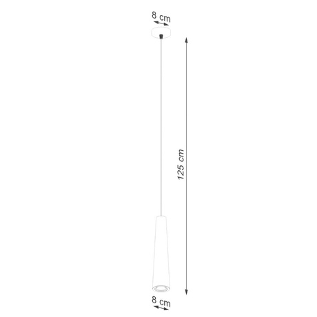 ELECTRA lampă suspendată negru beton + 1x bec LED GU-10 4000K rece 7W 530lm