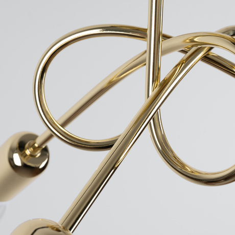 Candelabru SUPEŁ 3 auriu lucios + 3X bec LED E27 4000K Rece 7,5W 690lm