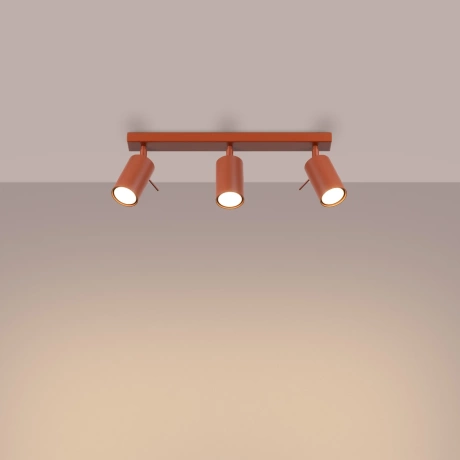 Plafonieră RING 3L roșu ochra