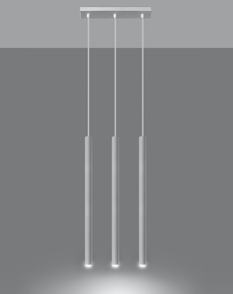 PASTELO 3 lampă suspendată albă + 3x bec LED G9 3000K Warm 4,5W 510lm