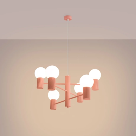 Candelabru HALO 6 piersică