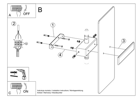 AZALIA lampă de perete 2 x bec LED G9 3000K cald 4.5W 510lm