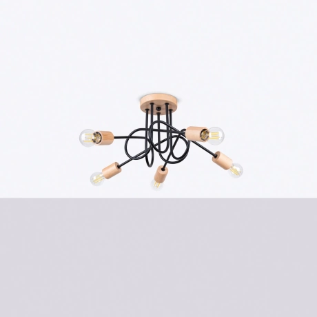 Candelabru EMBER 5 schwarz