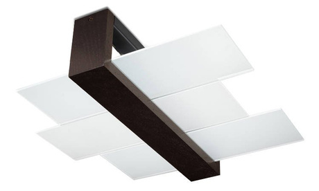 Plafonieră FENIKS 2 wenge + 2x bec LED E27 4000K Cold 7.5W 650lm