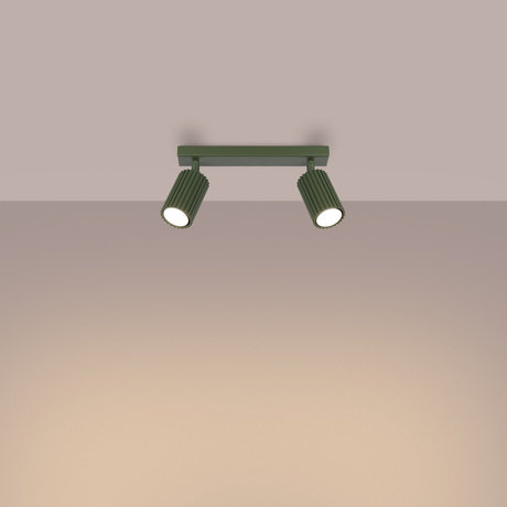 Plafonieră KARBON 2 verde măsliniu