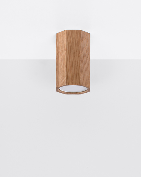 Plafonieră ZEKE 10 oak + 1x bec LED GU-10 4000K Cold 7W 630lm