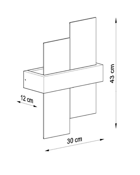 FENIKS 1 lampă de perete din lemn natural + 1x bec LED E27 4000K Cold 7,5W 650lm