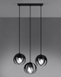 Lampă suspendată TULOS 3L negru + 3x bec LED E27 4000K rece 7,5W 650lm