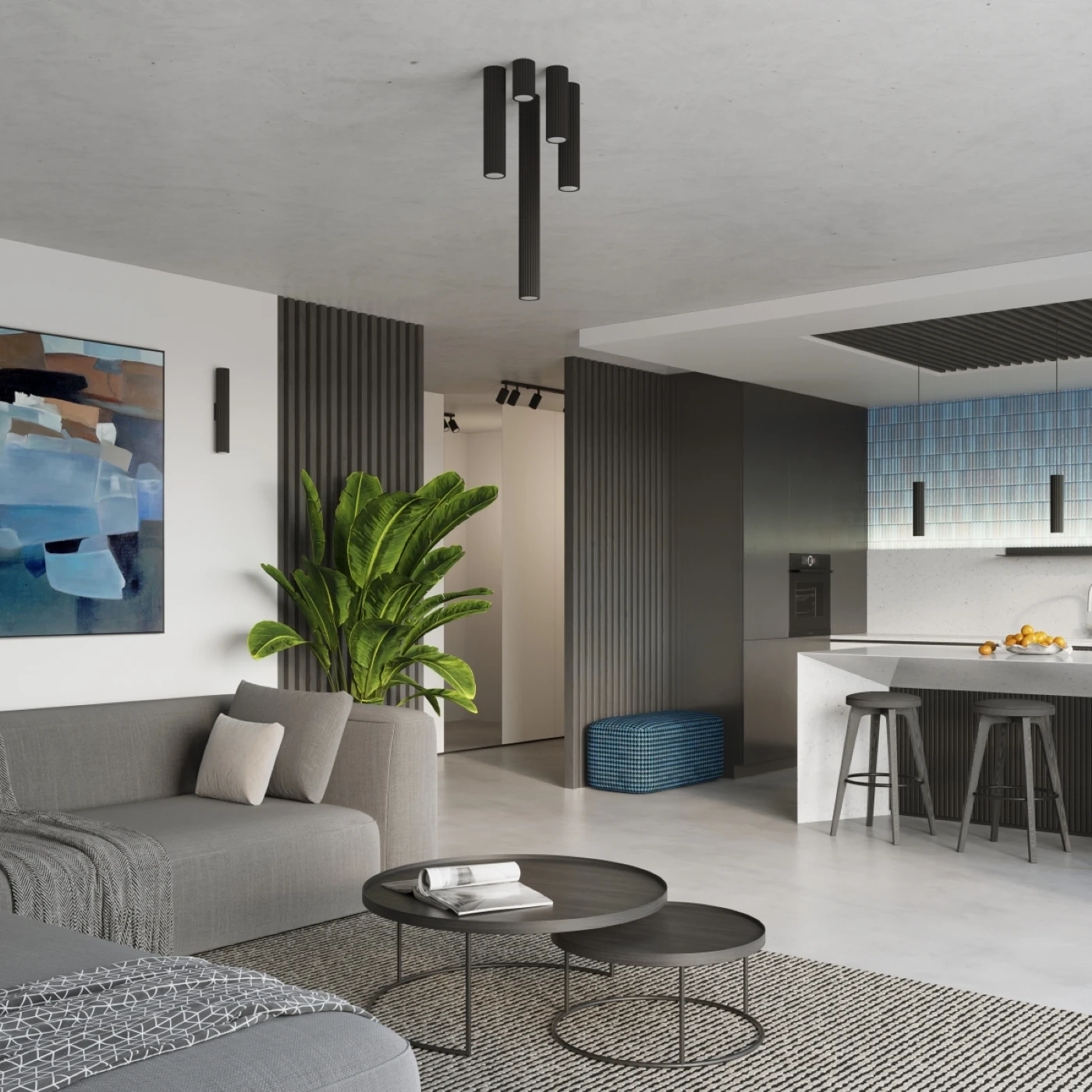 Plafonieră KARBON 10 negru