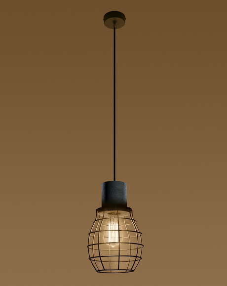 Lampă suspendată LUGO + 1x bec LED E27 3000K Warm 7,5W 620lm