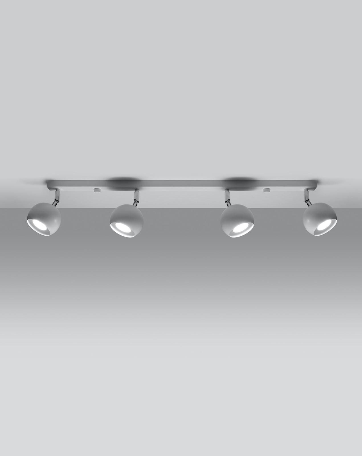 Plafonieră OCULARE 4L alb + 4x bec LED GU-10 4000K rece 7W 630lm