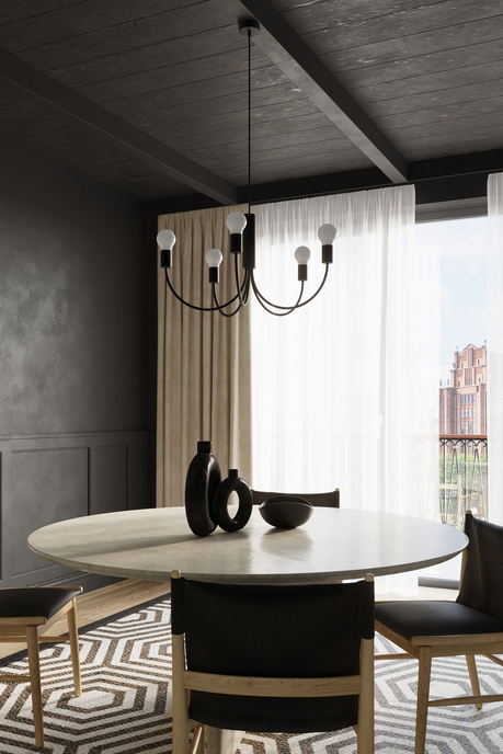 Candelabru PICCOLO 3 + 3x Bec LED E27 4000K Rece 7.5W 650lm