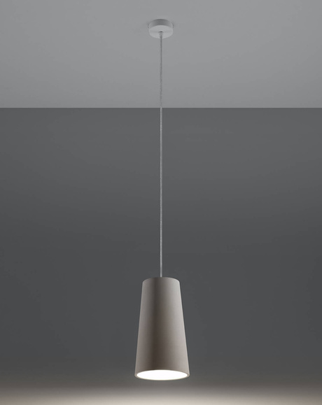 GULCAN lampă suspendată ceramică albă + 1x bec LED E27 4000K rece 7,5W 690lm