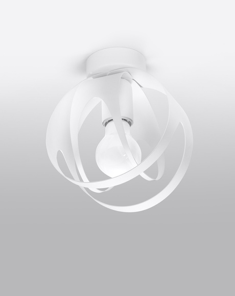 Plafonieră TULOS alb + 1x bec LED E27 4000K rece 7.5W 650lm