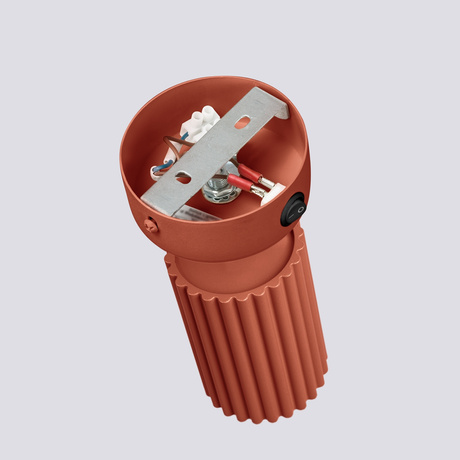 Lampă de perete KARBON roșu ocru cu un comutator