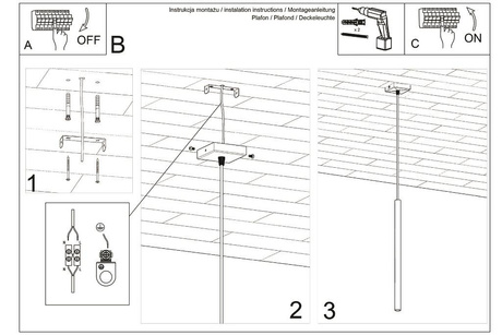 PASTELO 1 lampă suspendată albă + 1x bec LED G9 4000K Cold 4,5W 530lm
