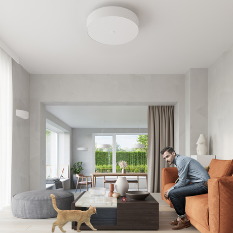 Plafonieră SKALA 70 alb + 6x bec LED E27 4000K rece 7.5W 650lm