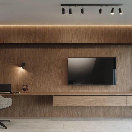 Lampă de perete RING negru un comutator