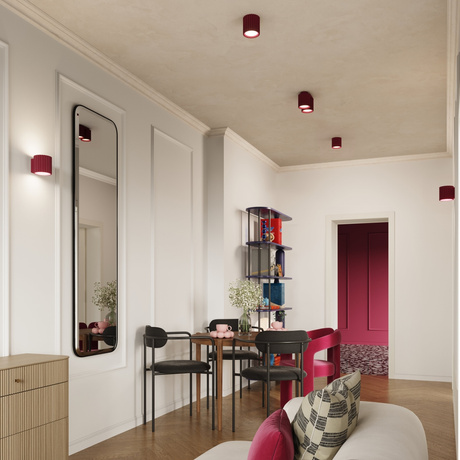 Plafonieră AURA 2 burgundy GU10