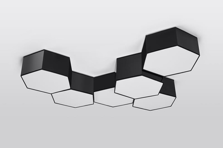 Plafonieră SUNDE 15 negru + 2x bec LED E27 4000K Rece 7.5W 650lm