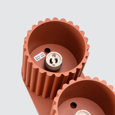 Plafonieră AURA 2 roșu ochra GU10