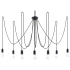 Candelabru EDISON 7 negru
