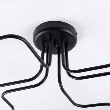 Candelabru VECTOR 6 negru + 6X bec LED E27 3000K 7W 760lm