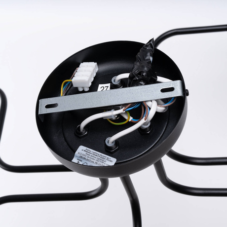 Candelabru VECTOR 6 negru + 6X bec LED E27 3000K 7W 760lm