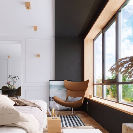 Plafonieră ARIZ lemn natural + 1x bec LED E27 4000K rece 7.5W 650lm