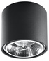 TIUBE plafonieră negru + 1x bec LED GU10 AR111 3000K cald 12W 800lm