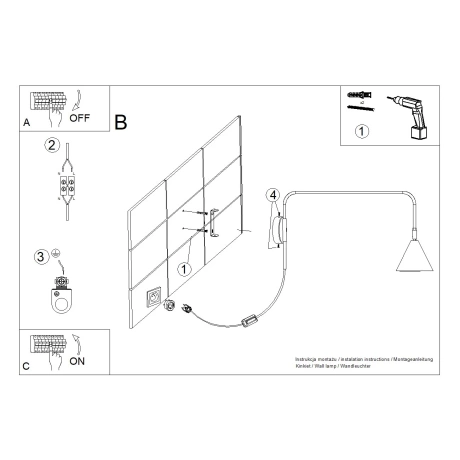 Lampă de perete NOX alb
