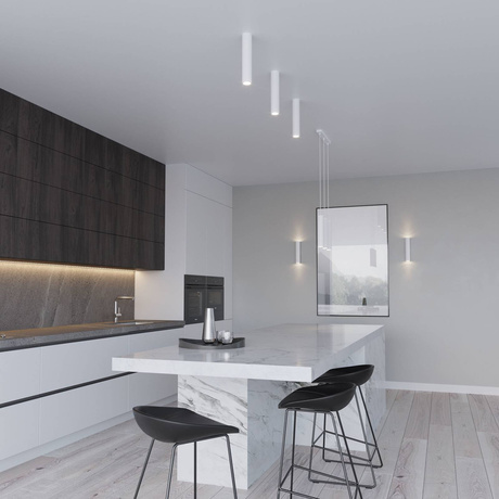 LAGOS 3P lampă suspendată albă + 3x bec LED GU-10 4000K rece 7W 630lm