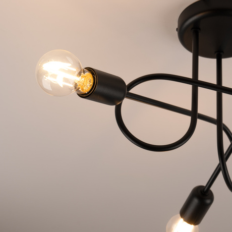 Candelabru SUPEŁ 3 negru = 3X bec LED E27 3000K 7W 760lm