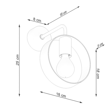 TITRAN 1 lampă de perete alb + 1x bec LED E27 3000K Warm 7.5W 620lm
